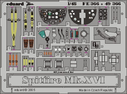 Eduard 49366 1/48 Aircraft- Spitfire Mk IXc/XVIe for ARX (Painted) (D)