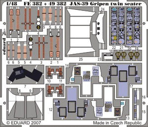 Eduard 49382 1/48 Aircraft- JAS39D Gripen for ITA (Painted Self Adhesive) (D)