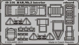 Eduard 49516 1/48 Aircraft- HAR Mk 3 Interior for HSG (Painted Self Adhesive) (D)