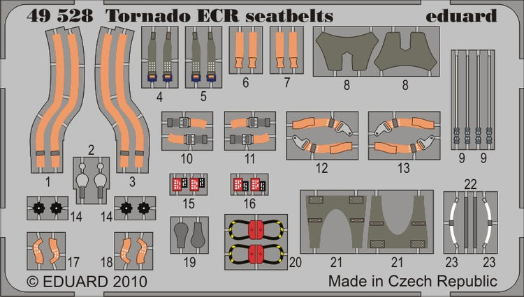 Eduard 49528 1/48 Aircraft- Tornado ECR Seatbelts for HBO (Painted) (D)