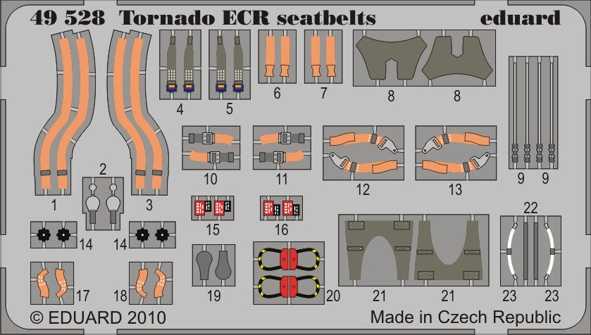 Eduard 49528 1/48 Aircraft- Tornado ECR Seatbelts for HBO (Painted) (D)