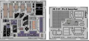 Eduard 49747 1/48 Aircraft- Pe2 Interior for ZVE (Painted) (D)