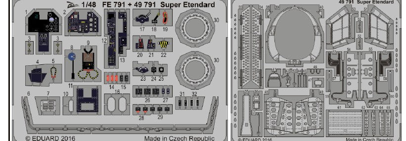 Eduard 49791 1/48 Aircraft- Super Etendard for KTY (Painted) (D)