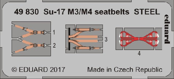 Eduard 49830 1/48 Aircraft- Su17 M3/4 Seatbelts Steel for KTY (Painted) (D)