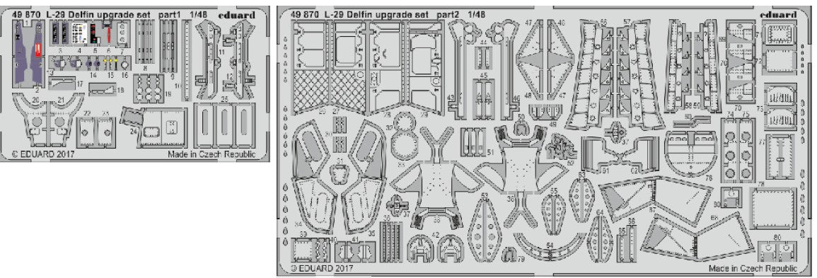 Eduard 49870 1/48 Aircraft- L29 Delfin Upgrade Set for EDU (Painted) (D)