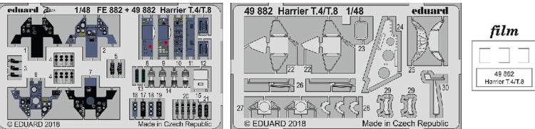 Eduard 49882 1/48 Aircraft- Harrier T4/T8 for KIN (Painted) (D)