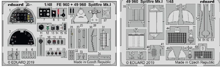 Eduard 49960 1/48 Aircraft- Spitfire Mk I for TAM (Painted) (D)