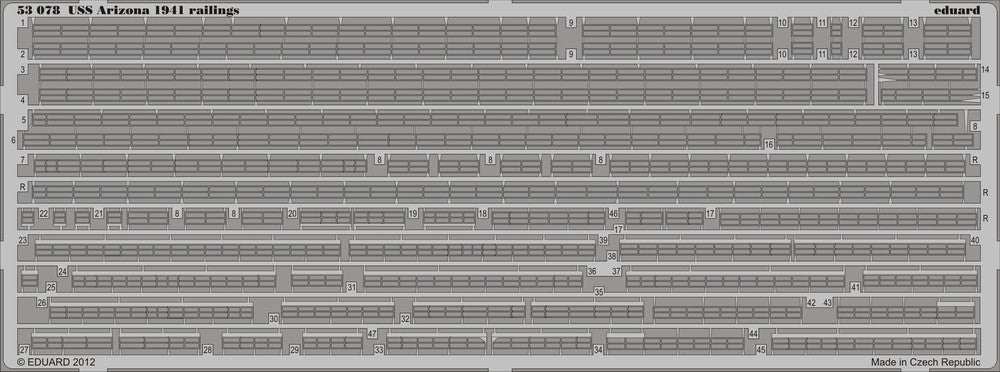 Eduard 53078 1/350 Ship- USS Arizona Railings 1941 for HBO