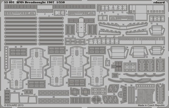 Eduard 53091 1/350 Ship- HMS Dreadnought 1907 for TSM