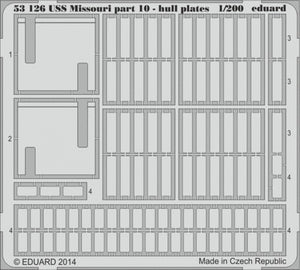 Eduard 53126 1/200 Ship- USS Missouri Pt.10 Hull Plates for TSM