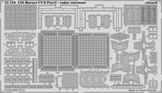 Eduard 53129 1/200 Ship- USS Hornet CV8 Radar Antennas Pt.2 for Merit (D)