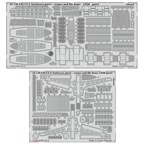 Eduard 53140 1/350 Ship- USS CV5 Yorktown Cranes & Life Boats Pt.1 for Merit