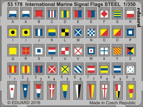Eduard 53178 1/350 Ship- International Marine Signal Flags Steel (Painted)