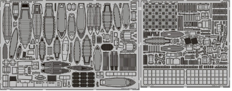 Eduard 53190 1/200 Ship- HMS Hood Life Rafts Pt.4 for TSM (D)