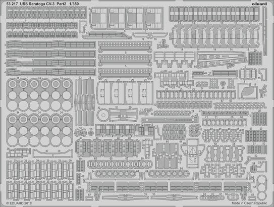 Eduard 53217 1/350 Ship- USS Saratoga CV3 Pt.2 for TSM (D)