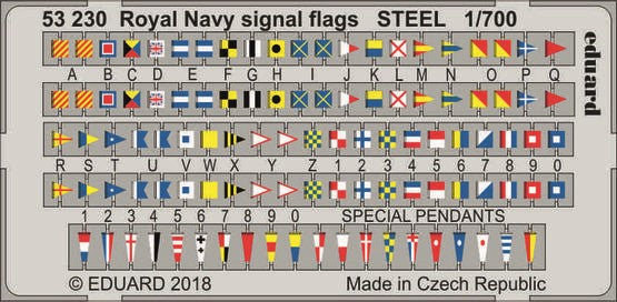 Eduard 53230 1/700 Ship- Royal Navy Signal Flags Steel (Painted) (D)