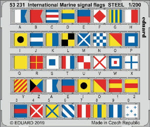 Eduard 53231 1/200 Ship- International Marine Signal Flags Steel (Painted) (D)