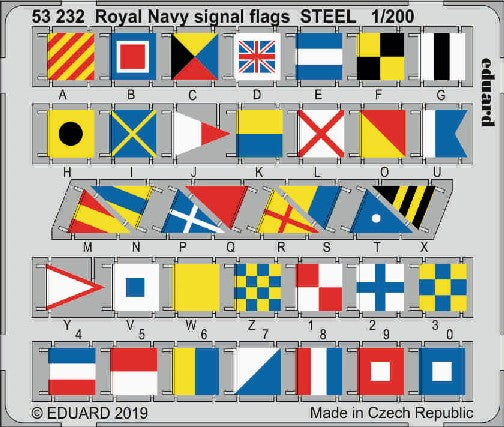 Eduard 53232 1/200 Ship- Royal Navy Signal Flags Steel (Painted) (D)