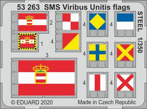 Eduard 53263 1/350 Ship- SMS Viribus Unitis Flags Steel for TSM (Painted) (D)