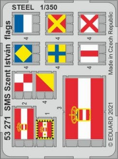 Eduard 53271 1/350 Ship- SMS Szent Istvan Flags Steel for TSM (Painted) (D)