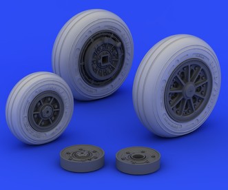 Eduard 632046 1/32 Aircraft- F104 Undercarriage Wheels Late for ITA (Resin)(D)