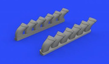 Eduard 632108 1/32 Aircraft- Spitfire Mk IX Exhaust Stacks Fishtail for RVL (Resin)