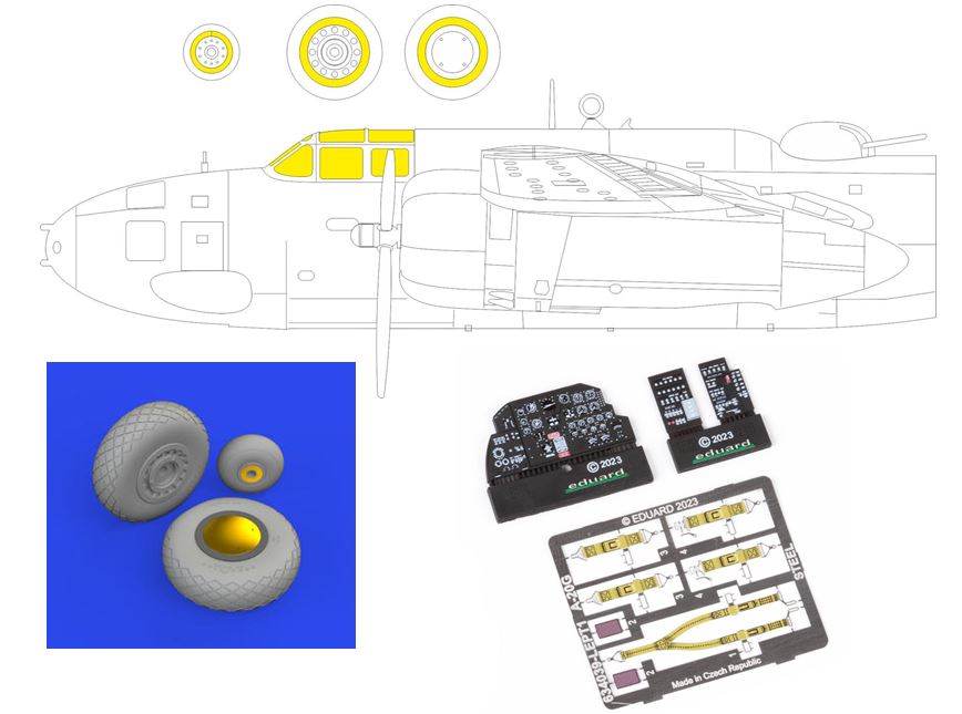 Eduard 634041 1/32 Aircraft- A20G LooKplus for HKM (Mask, Photo-Etch & Resin)