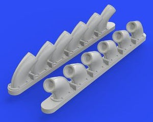 Eduard 648271 1/48 Aircraft- P40B Exhaust Stacks for ARX (Resin)