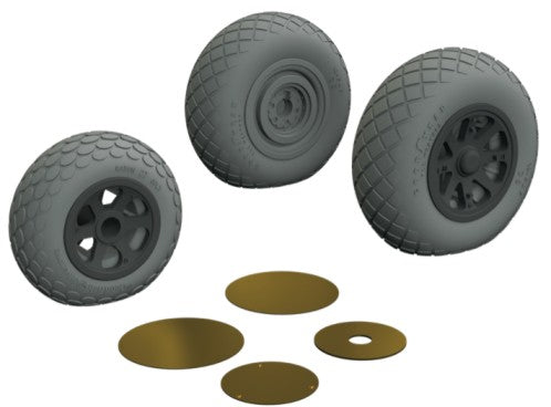 Eduard 648782 1/48 Aircraft- P38J Wheels for TAM (Mask, Photo-Etch & Resin)