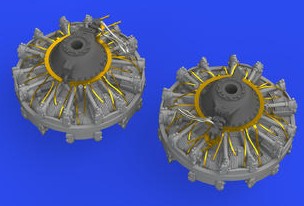 Eduard 672275 1/72 Aircraft- B25J Engines for EDU & HSG (Photo-Etch & Resin)