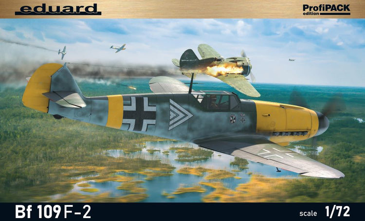 Eduard 70154 1/72 WWII Bf109F2 German Fighter (Profi-Pack Plastic Kit)