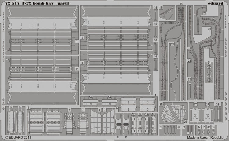 Eduard 72517 1/72 Aircraft- F22 Bomb Bay for FJM(D)