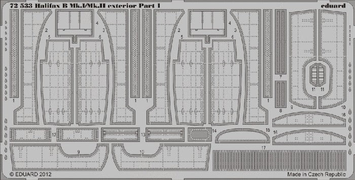 Eduard 72533 1/72 Aircraft- Halifax B Mk I/II Exterior for RVL (D)