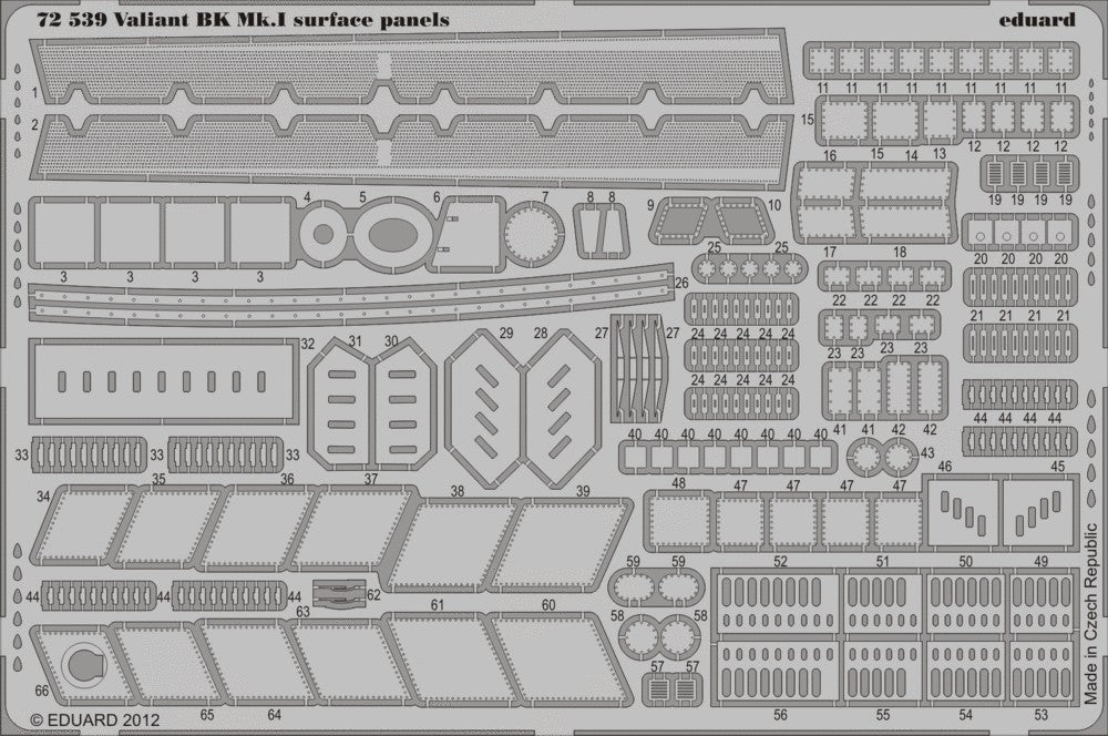 Eduard 72539 1/72 Aircraft- Valiant BK Mk I Surface Panels for ARX (Painted Self Adhesive)