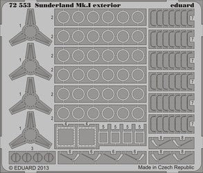 Eduard 72553 1/72 Aircraft- Sunderland Mk I Exterior for ITA(D)