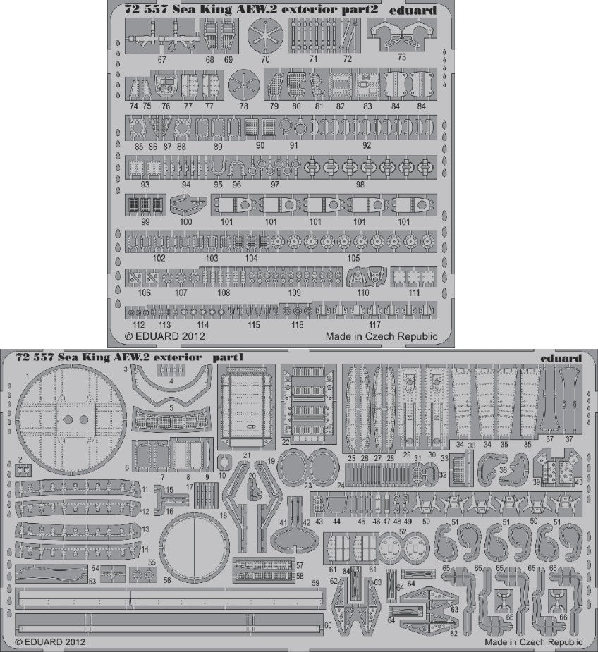 Eduard 72557 1/72 Aircraft- Sea King AEW2 Exterior for DML(D)