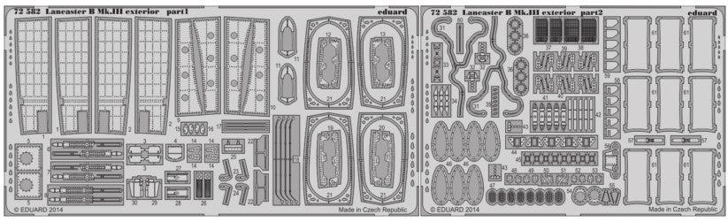 Eduard 72582 1/72 Aircraft- Lancaster B Mk III Exterior for ARX (D)