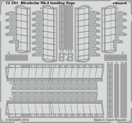 Eduard 72591 1/72 Aircraft- Blenheim Mk I Landing Flaps for ARX (D)