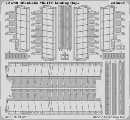 Eduard 72598 1/72 Aircraft- Blenheim Mk IVF Landing Flaps for ARX (D)