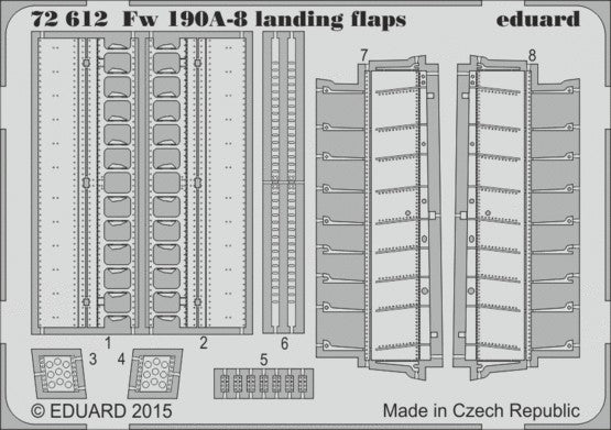 Eduard 72612 1/72 Aircraft- Fw190A8 Landing Flaps for EDU