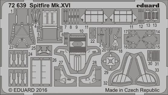 Eduard 72639 1/72 Aircraft- Spitfire Mk XVI for EDU(D)