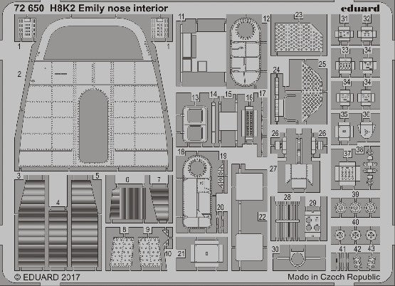 Eduard 72650 1/72 Aircraft- H8K2 Emily Nose Interior for HSG(D)