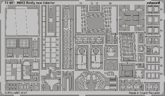 Eduard 72651 1/72 Aircraft- H8K2 Emily Rear Interior for HSG(D)