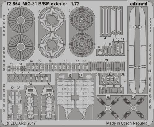 Eduard 72654 1/72 Aircraft- MiG31B/BM for TSM(D)