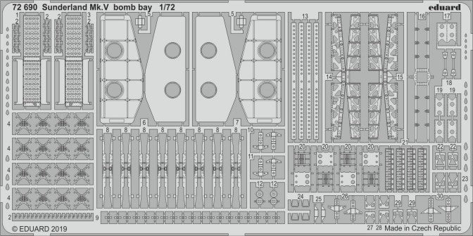 Eduard 72690 1/72 Aircraft- Sunderland Mk V Bomb Bay for SHY(D)