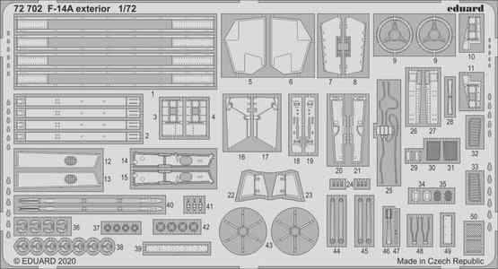 Eduard 72702 1/72 Aircraft- F14A Exterior for ACY (D)