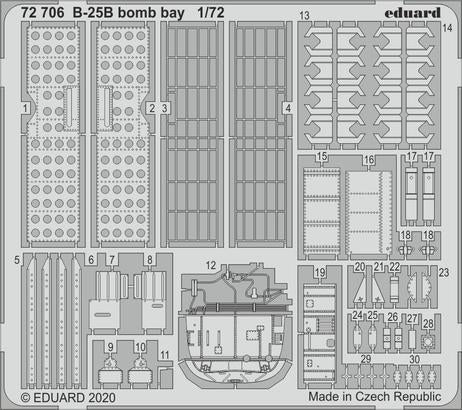 Eduard 72706 1/72 Aircraft- B25B Bomb Bay for ARX (D)