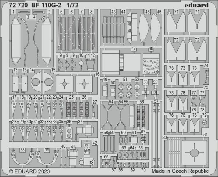 Eduard 72729 1/72 Aircraft- Bf110G2 for EDU