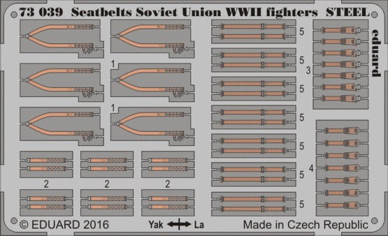 Eduard 73039 1/72 Aircraft- Soviet Union Steel Fighter WWII Seatbelts (Painted)