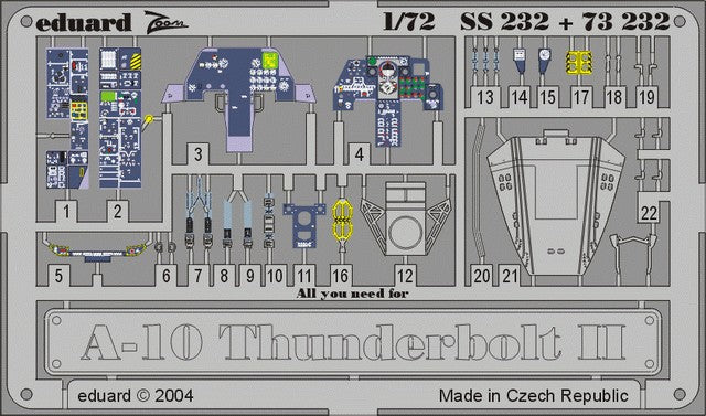 Eduard 73232 1/72 Aircraft- A10 Thunderbolt II for ITA & RVL (Painted)